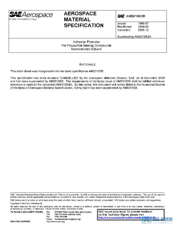 SAE AMS3100/2B PDF