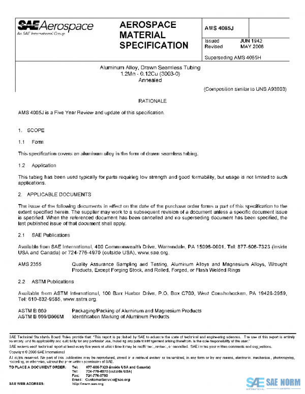 SAE AMS4065J PDF SAE AMS4065J PDF