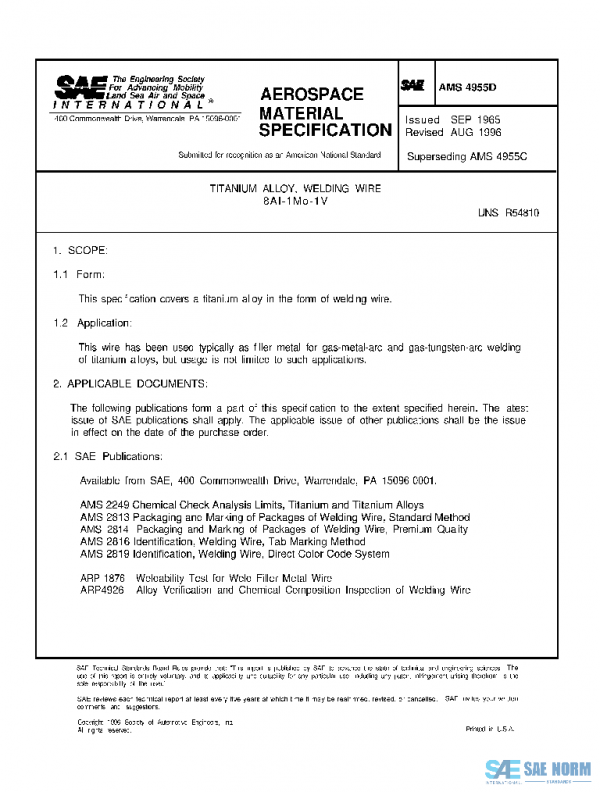 SAE AMS4955D PDF