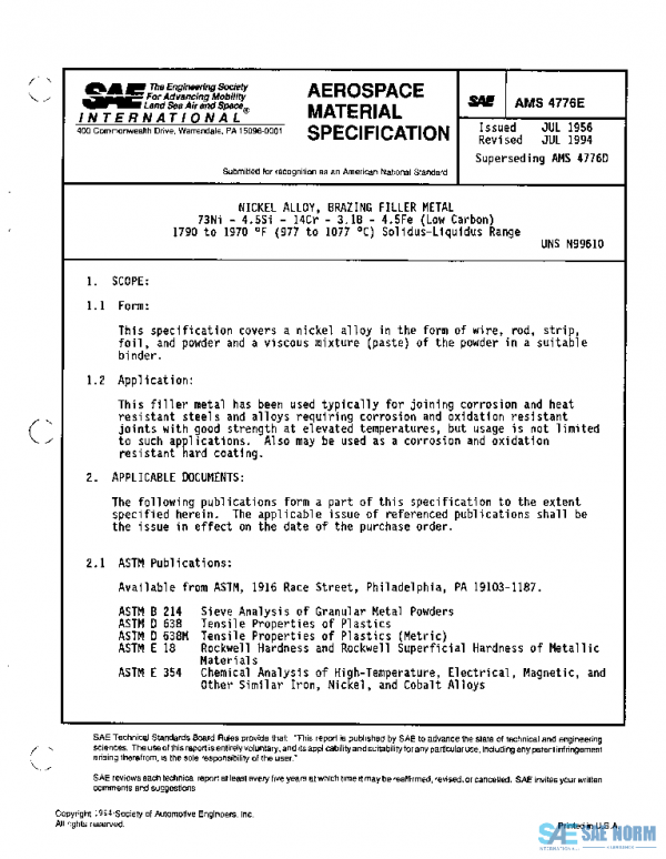 SAE AMS4776E PDF
