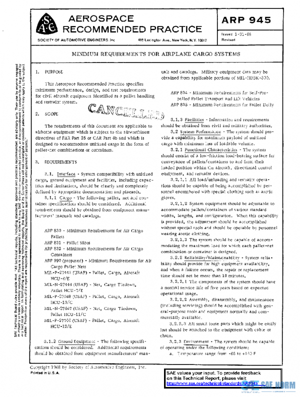 SAE ARP945 PDF