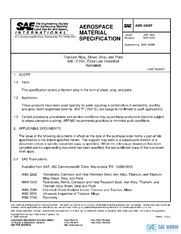 SAE AMS4909F PDF