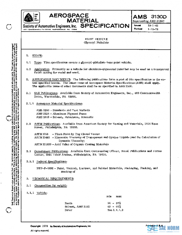 SAE AMS3130D PDF