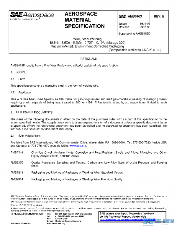 SAE AMS6463E PDF