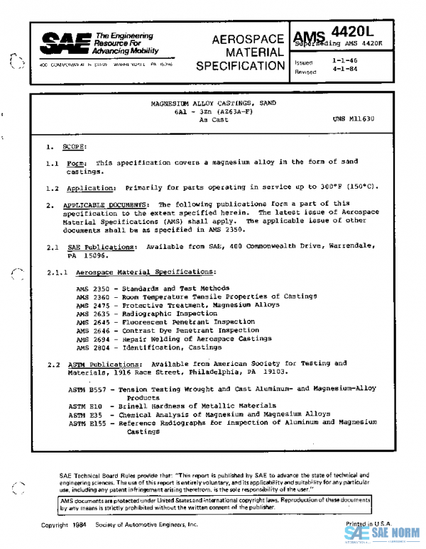 SAE AMS4420L PDF