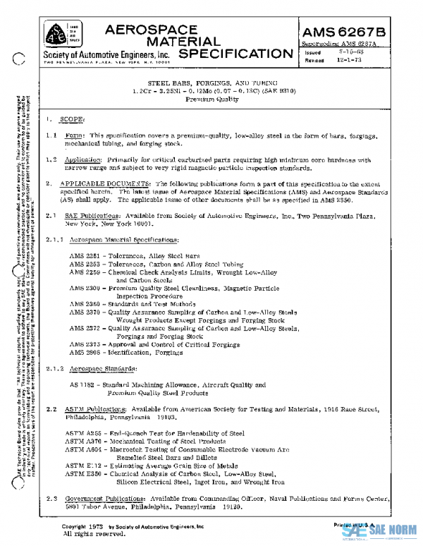 SAE AMS6267B PDF SAE AMS6267B PDF
