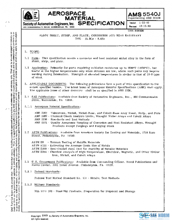 SAE AMS5540J PDF
