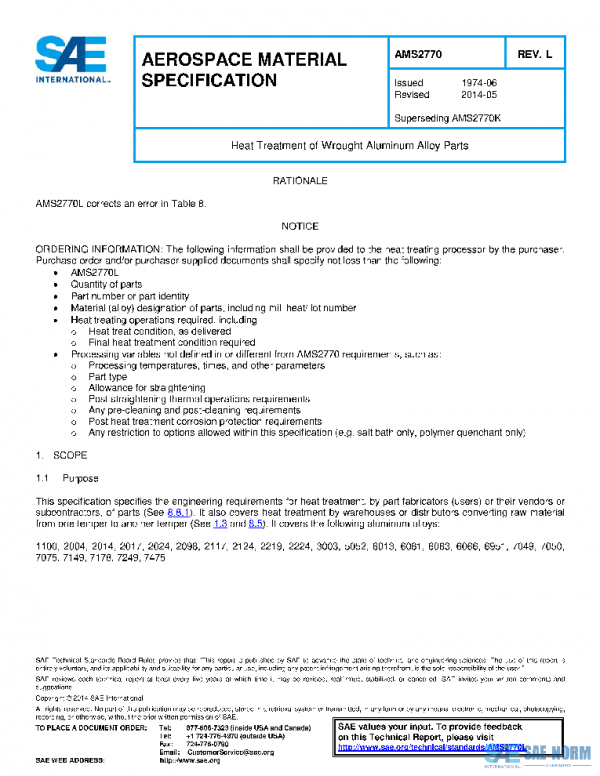 SAE AMS2770L PDF SAE AMS2770L PDF