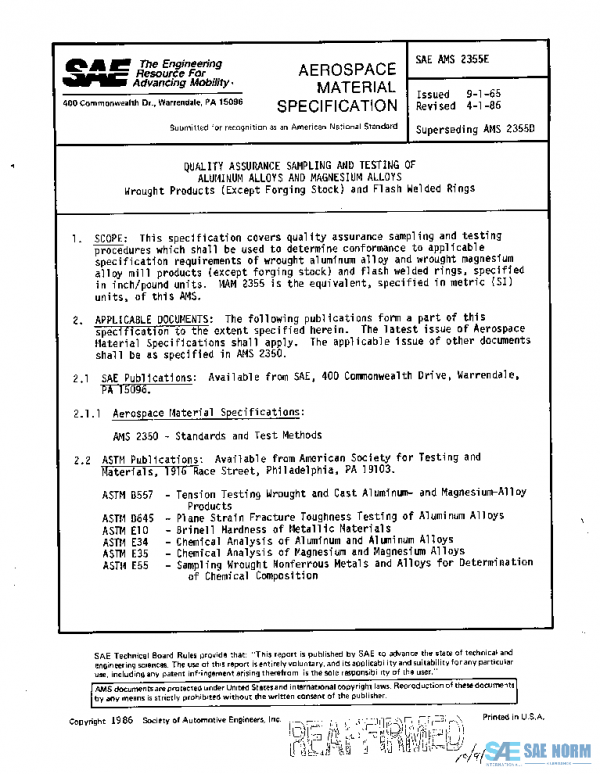 SAE AMS2355E PDF