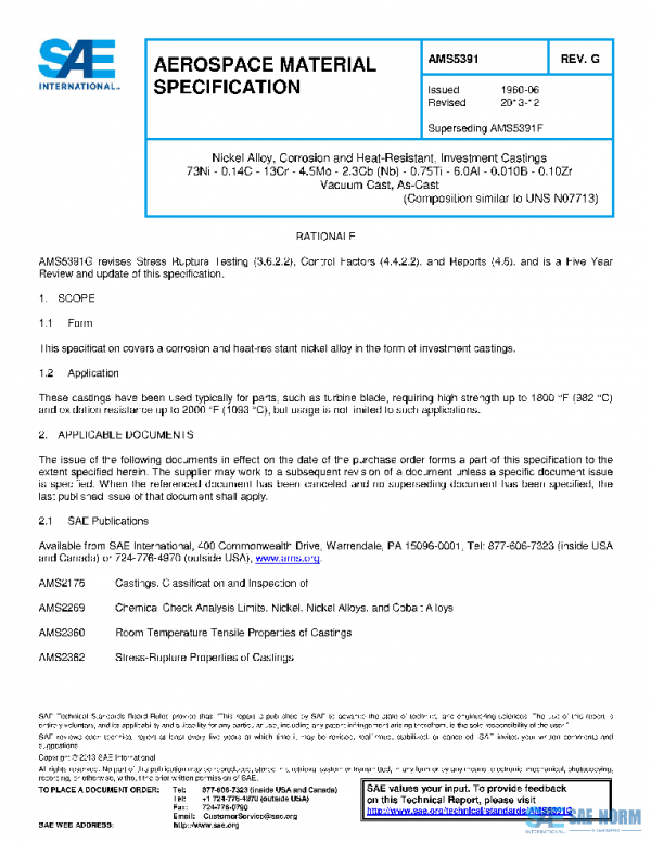 SAE AMS5391G PDF SAE AMS5391G PDF