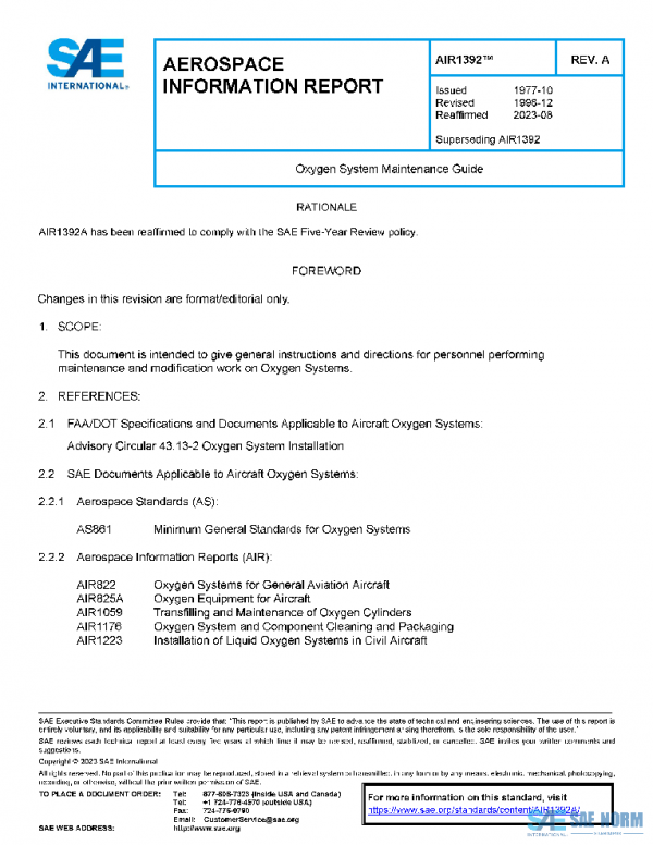 SAE AIR1392A PDF