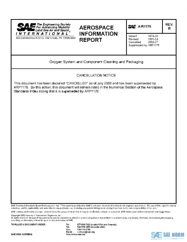 SAE AIR1176B PDF