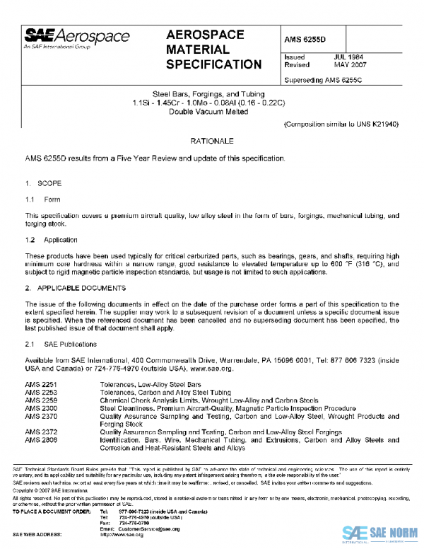 SAE AMS6255D PDF