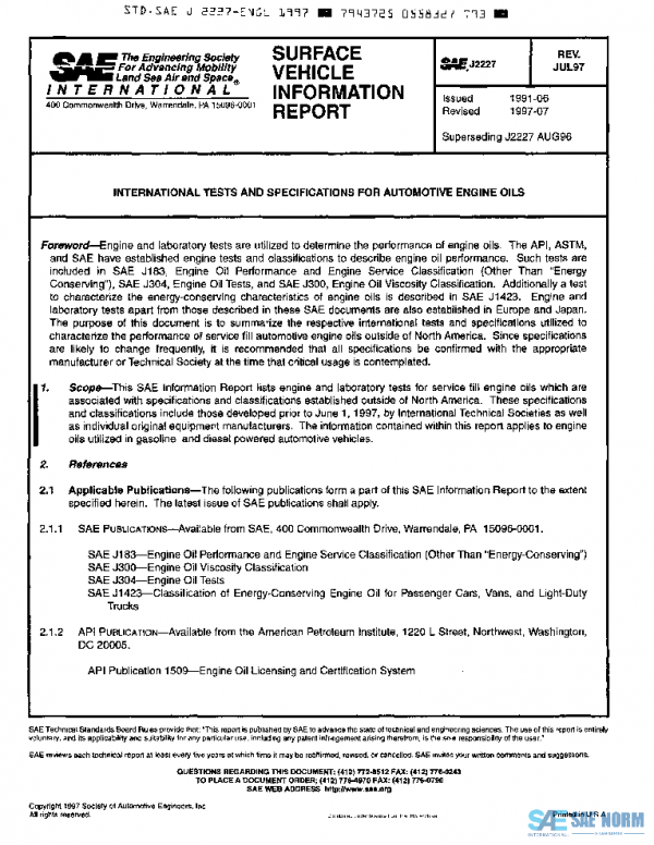 SAE J2227_199707 PDF
