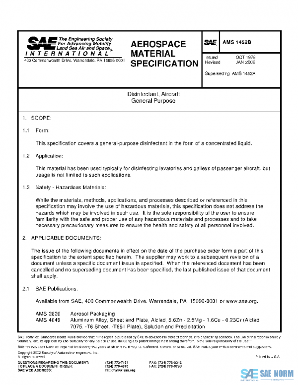 SAE AMS1452B PDF