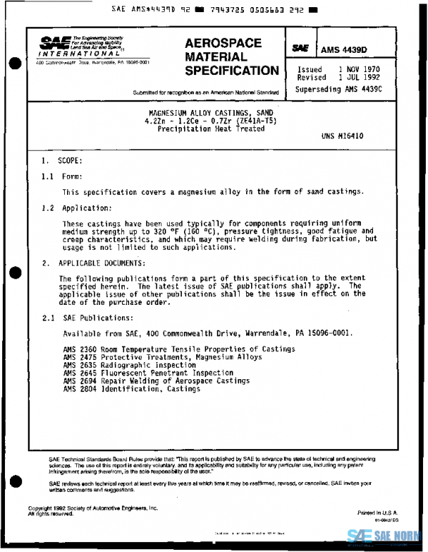 SAE AMS4439D PDF