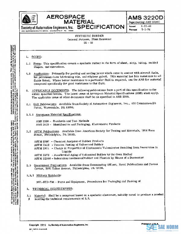 SAE AMS3220D PDF