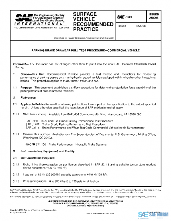 SAE J1729_199508 PDF SAE J1729_199508 PDF