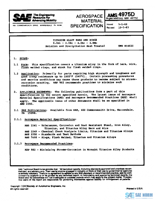 SAE AMS4975D PDF