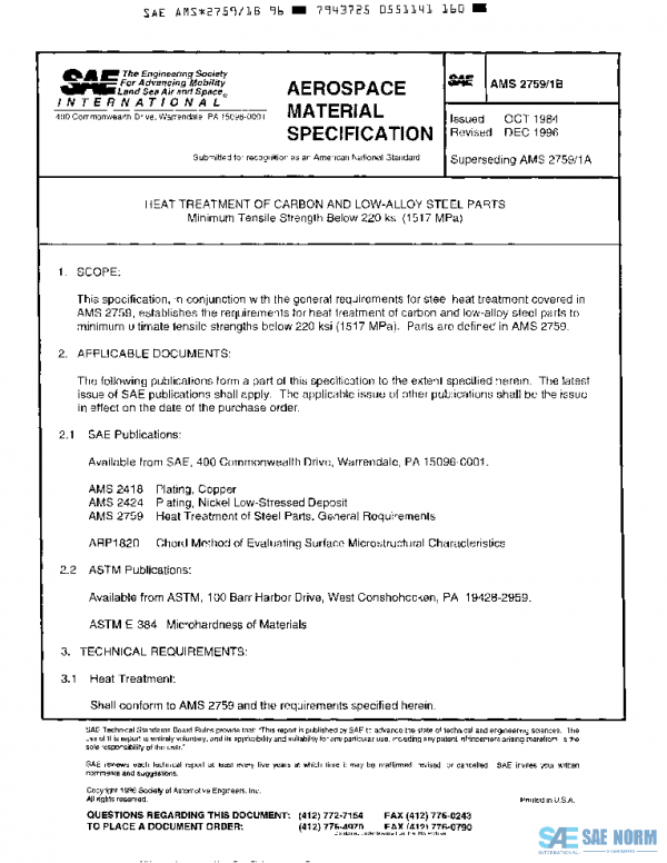 SAE AMS2759/1B PDF