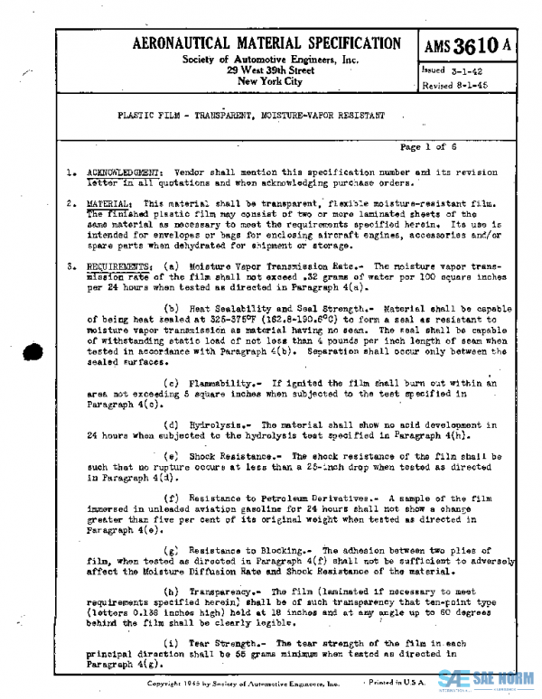SAE AMS3610A PDF SAE AMS3610A PDF
