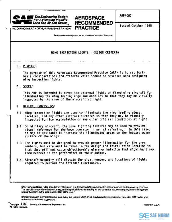 SAE ARP4087 PDF