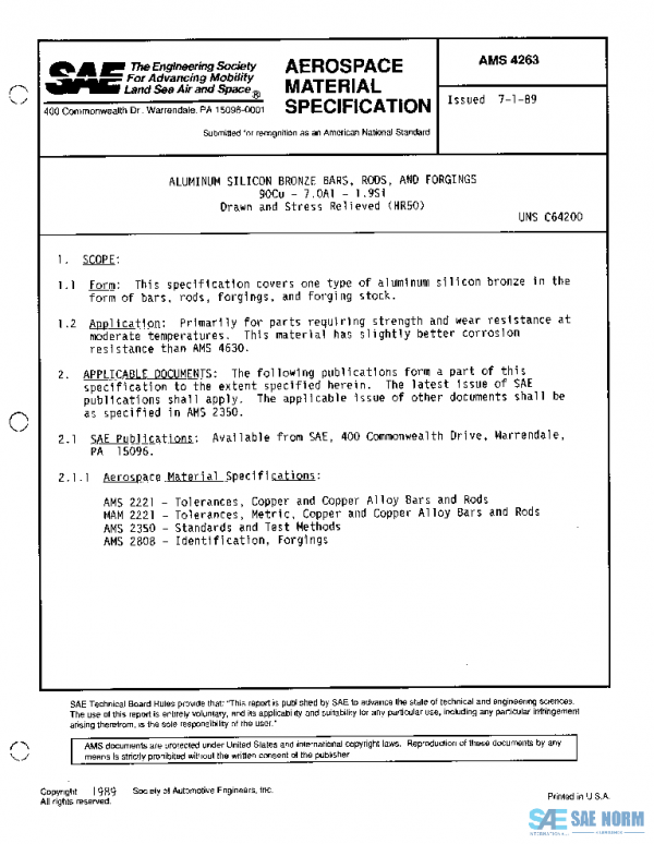 SAE AMS4263 PDF SAE AMS4263 PDF