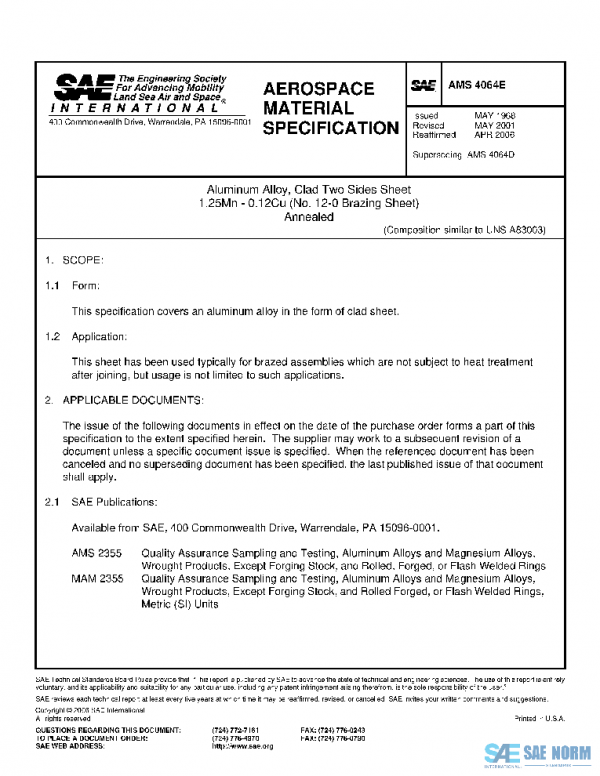 SAE AMS4064E PDF