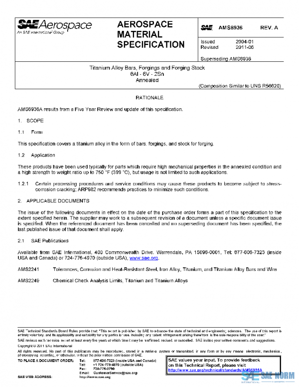 SAE AMS6936A PDF SAE AMS6936A PDF
