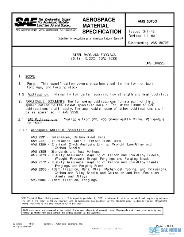 SAE AMS5070G PDF