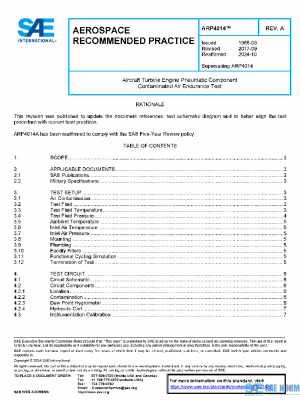 SAE ARP4014A PDF SAE ARP4014A PDF