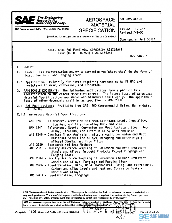 SAE AMS5631B PDF