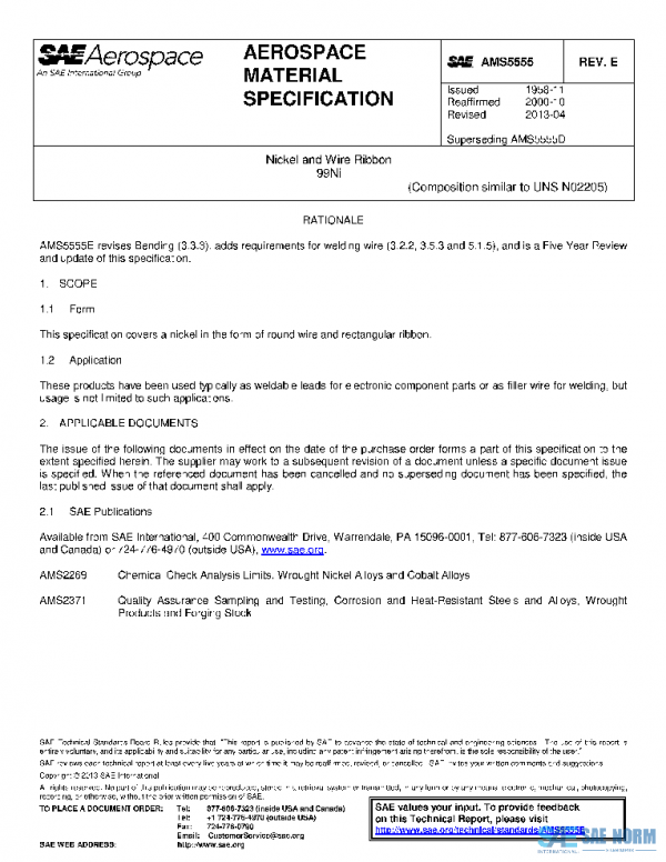 SAE AMS5555E PDF SAE AMS5555E PDF
