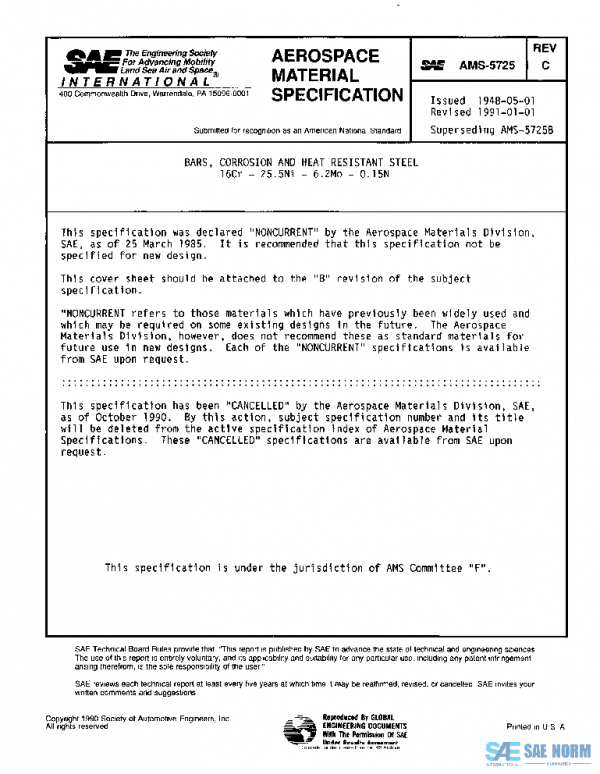 SAE AMS5725C PDF
