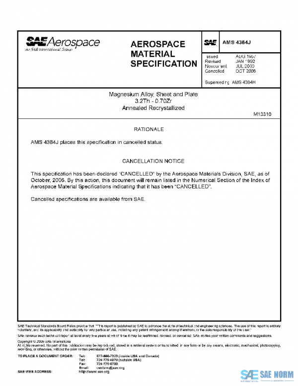 SAE AMS4384J PDF SAE AMS4384J PDF