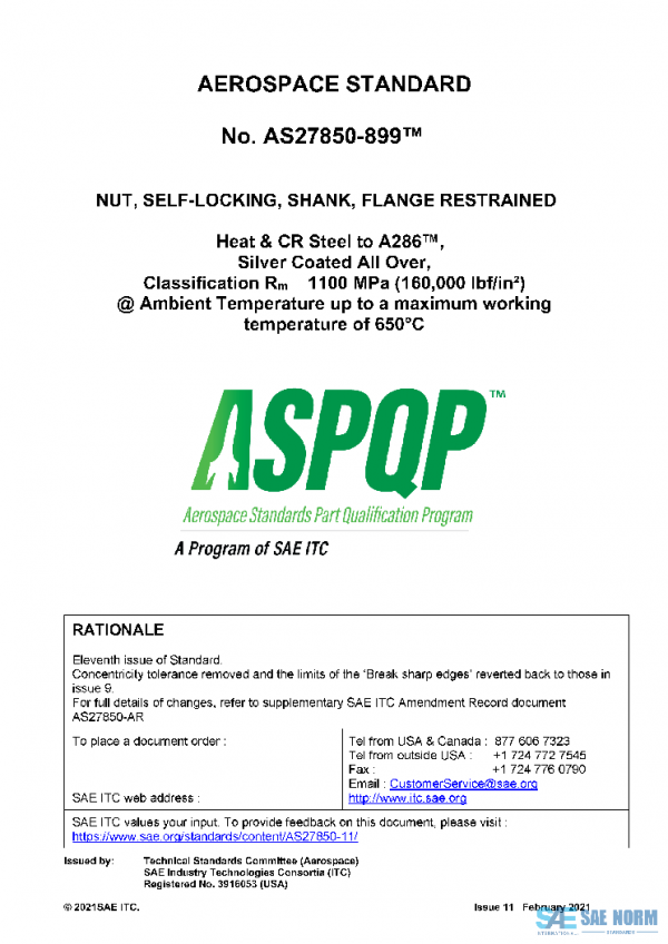 SAE AS27850-11 PDF SAE AS27850-11 PDF