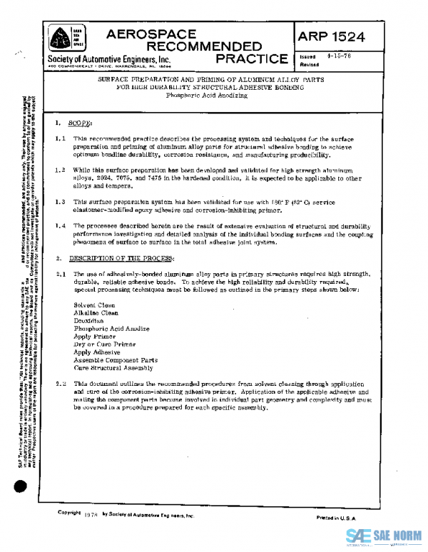 SAE ARP1524 PDF