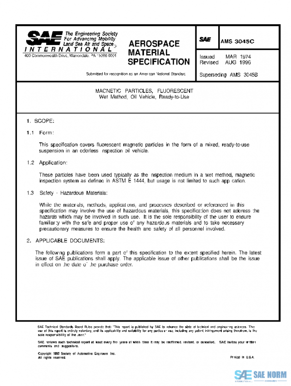 SAE AMS3045C PDF SAE AMS3045C PDF