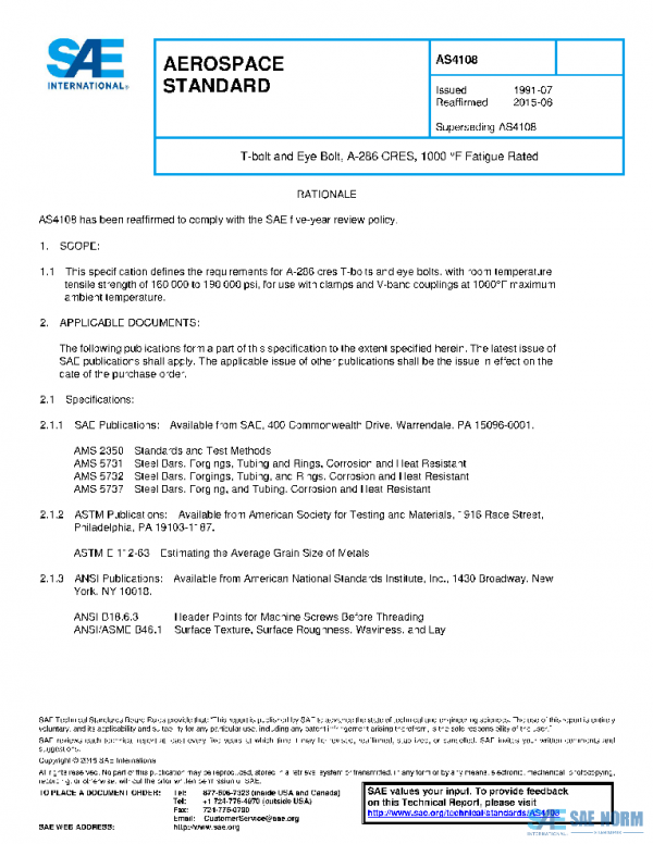 SAE AS4108 PDF SAE AS4108 PDF