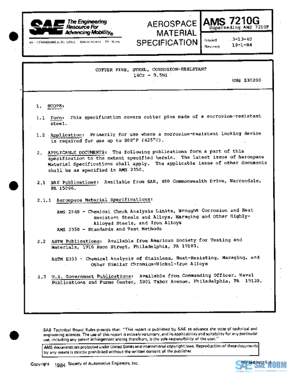 SAE AMS7210G PDF SAE AMS7210G PDF