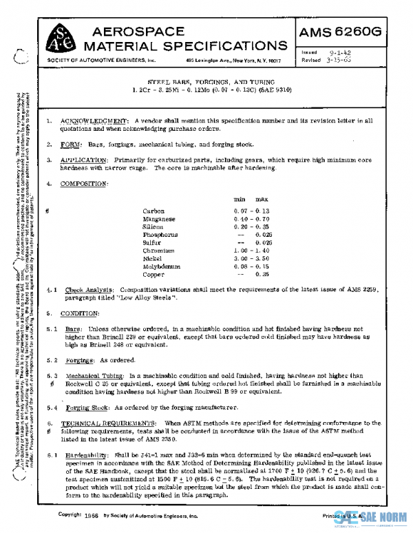 SAE AMS6260G PDF