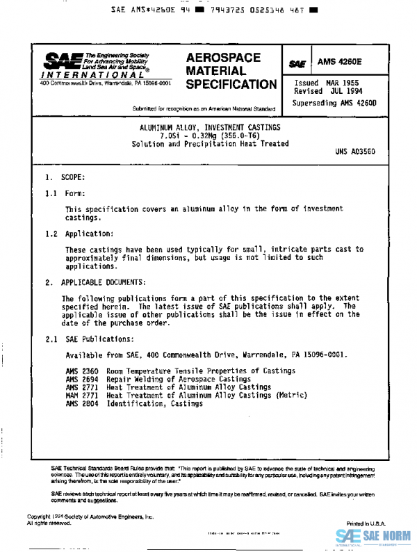 SAE AMS4260E PDF