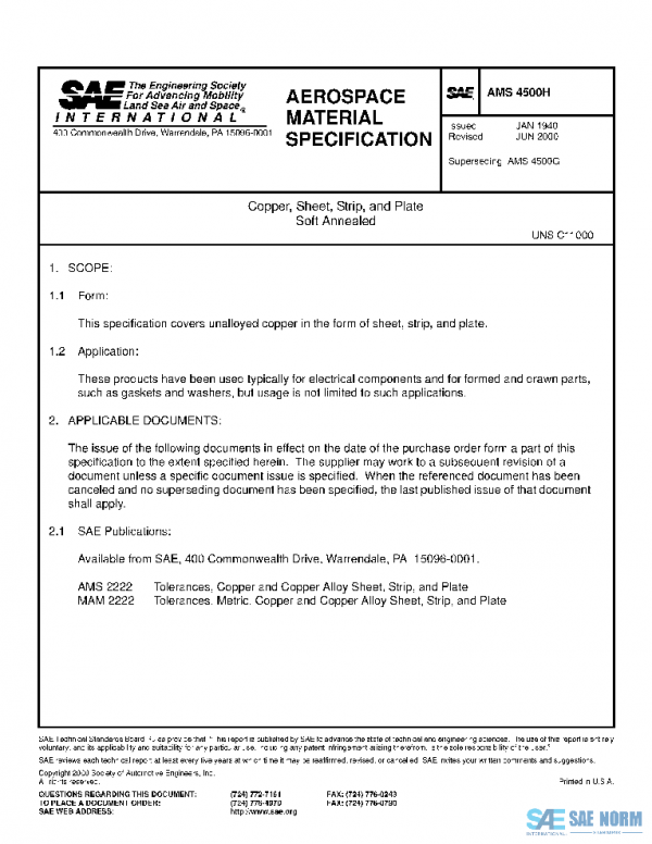 SAE AMS4500H PDF