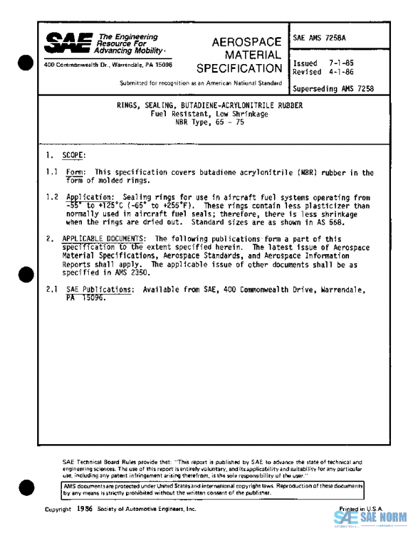 SAE AMS7258A PDF SAE AMS7258A PDF