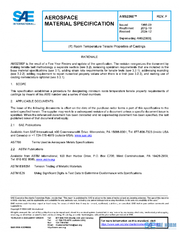 SAE AMS2360F PDF SAE AMS2360F PDF