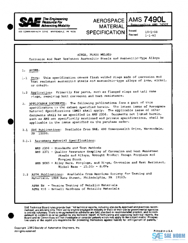 SAE AMS7490L PDF SAE AMS7490L PDF