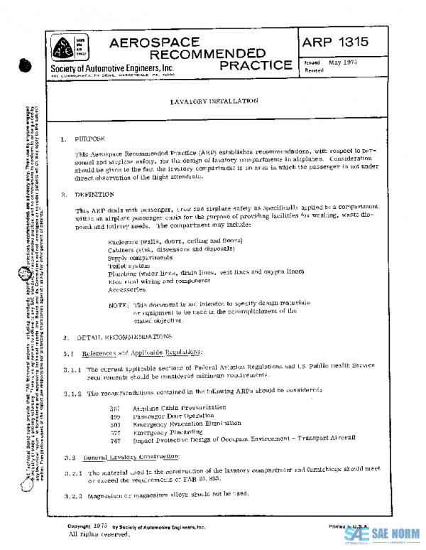 SAE ARP1315 PDF