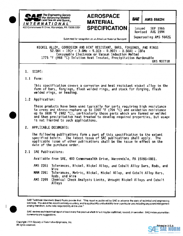 SAE AMS5662H PDF