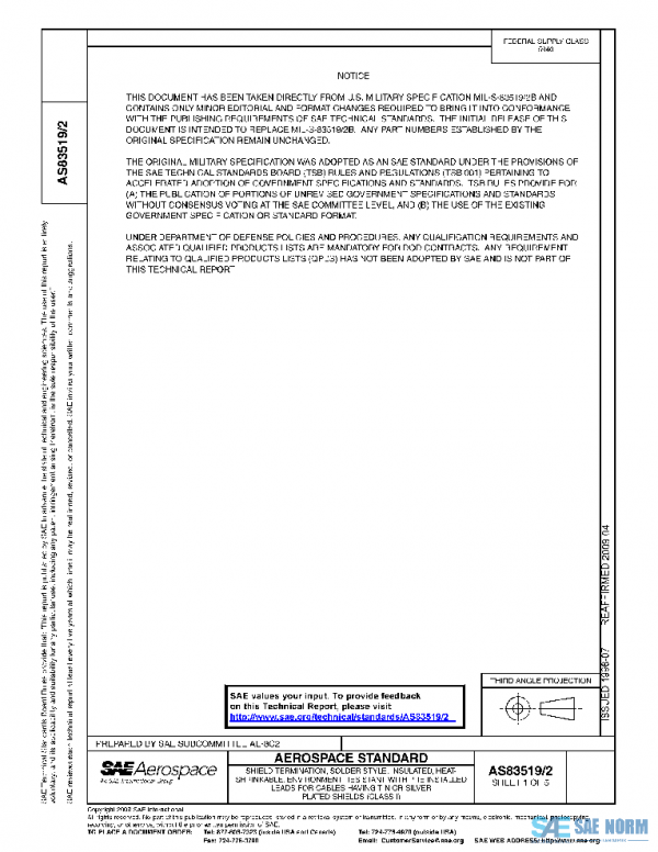 SAE AS83519/2 PDF SAE AS83519/2 PDF