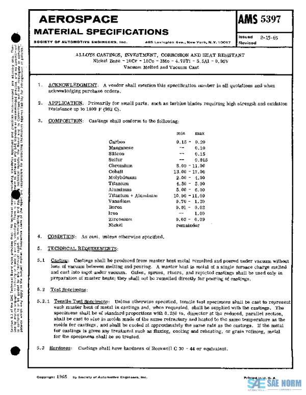 SAE AMS5397 PDF